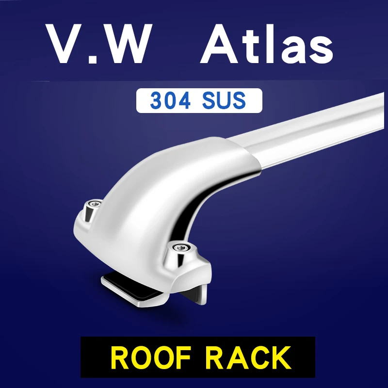 
2Pcs Roof Bars for VW Atlas 2017+ 2018 2019 2020 Aluminum Alloy Side Bars Cross Rails Roof Rack Luggage Carrier 