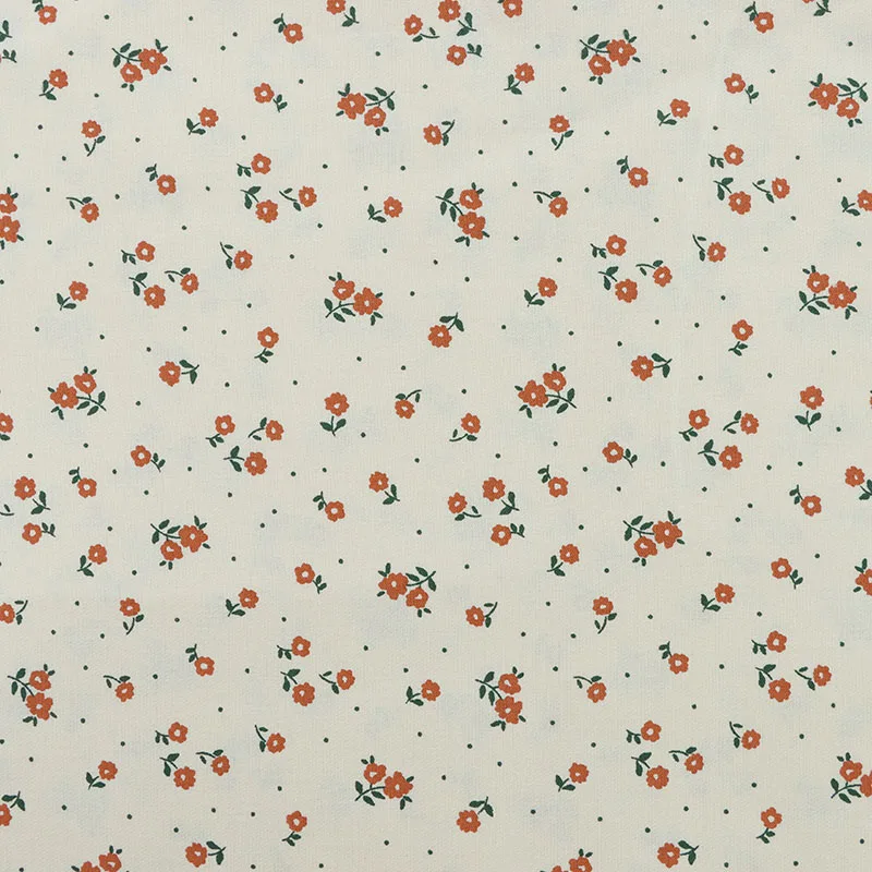 New Product Soft  Warm Print Cotton Twill Weave Children Clothes Women Pants Dress Shirt Material Floral Fabric