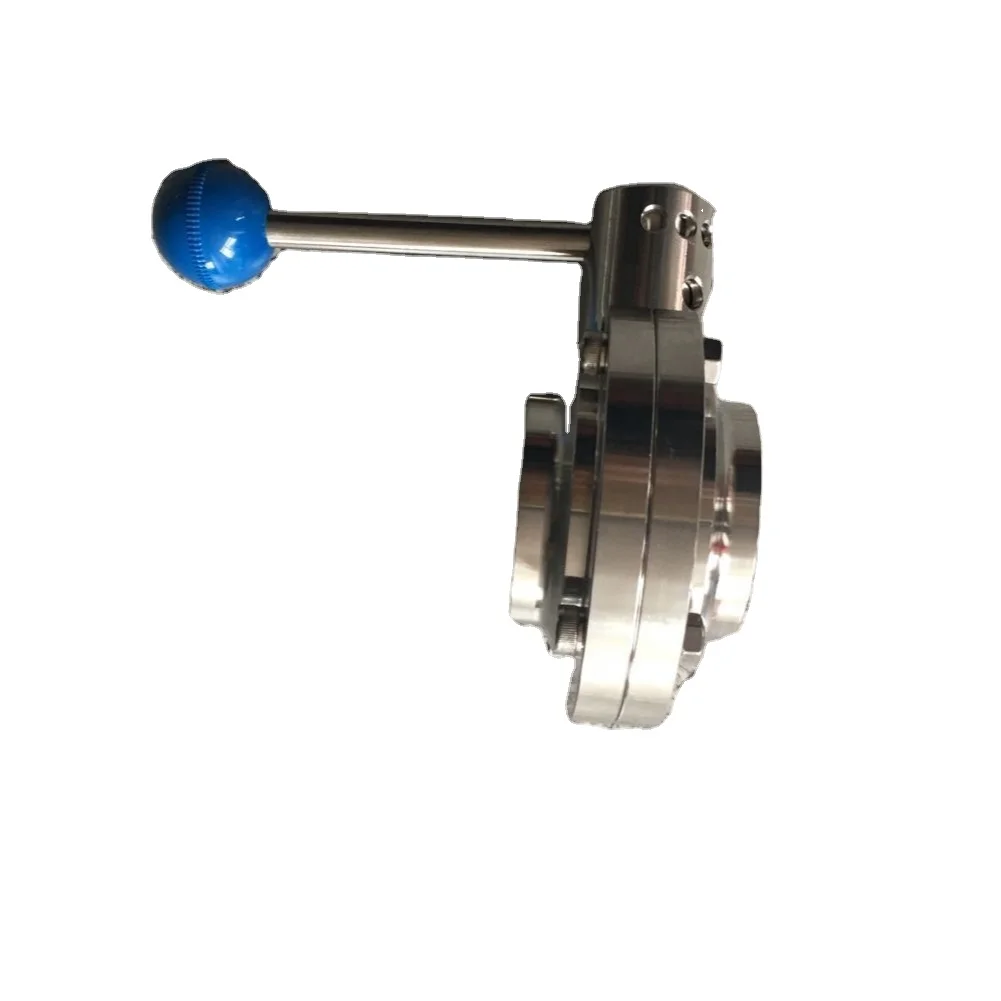 
SMS/3A Sanitary Clamp Butterfly Valve 