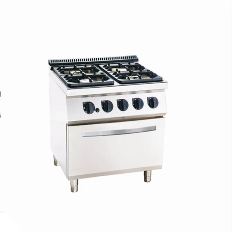 Commercial Kitchen Western Cooker Steel Stove Cooker Range 2/4/6 Burners With Cabinet Oven