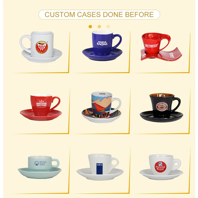 Изготовленный на заказ 150 мл капучино керамическая кофейная чашка фарфоровая эспрессо с печатным логотипом бренда или компании