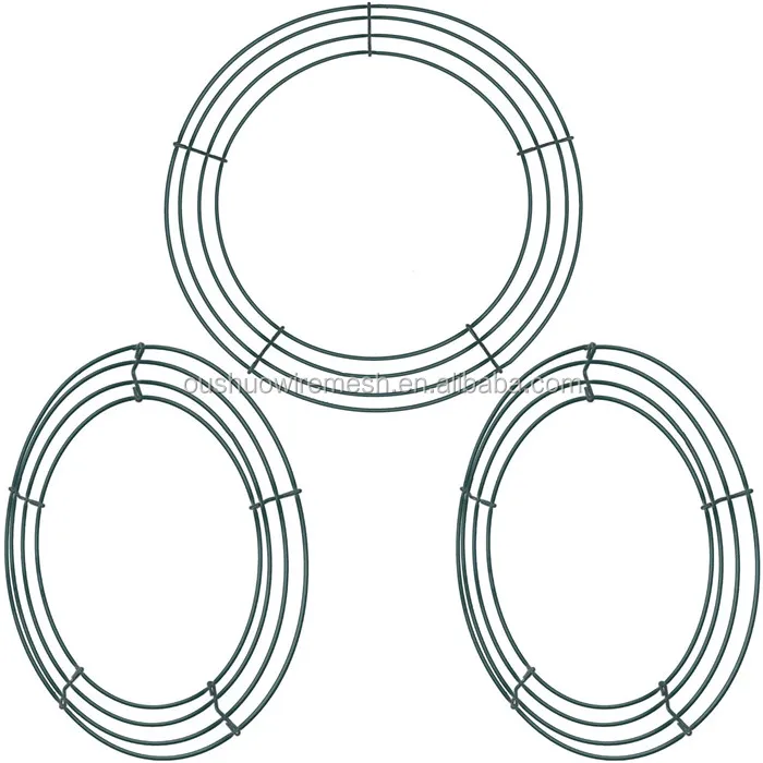 Custom8 inch 2.3mm diameter round and walking stick shape Floral Crafts Wire Wreath Form