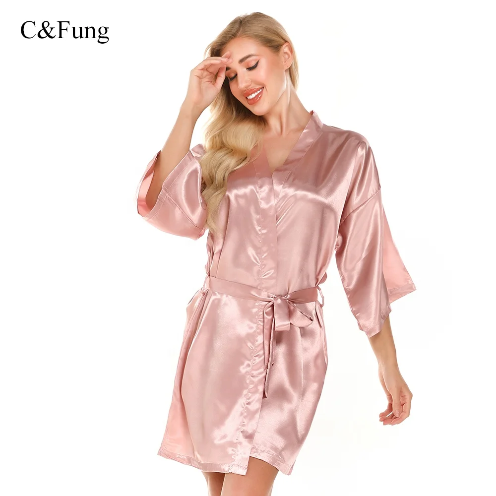 
women satin morning gown bridal gown custom spring bridesmaid robe sister group bathrobe kimono wedding robe 