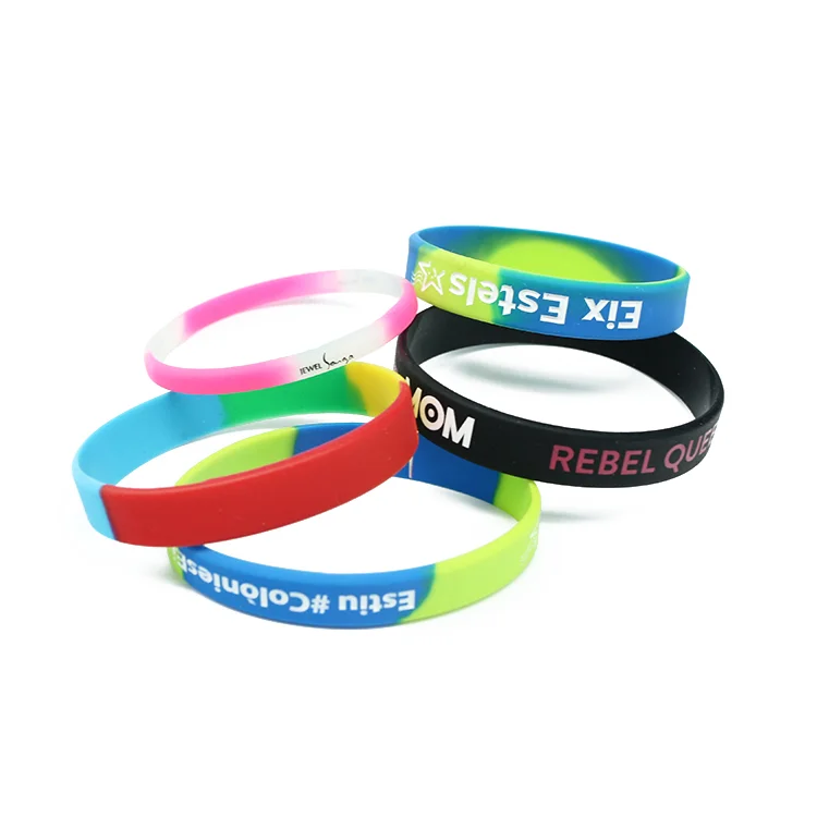 All Kinds Of Shape Blank Clear Color Changing Couple Flag Golf Silicone Energy Bracelets
