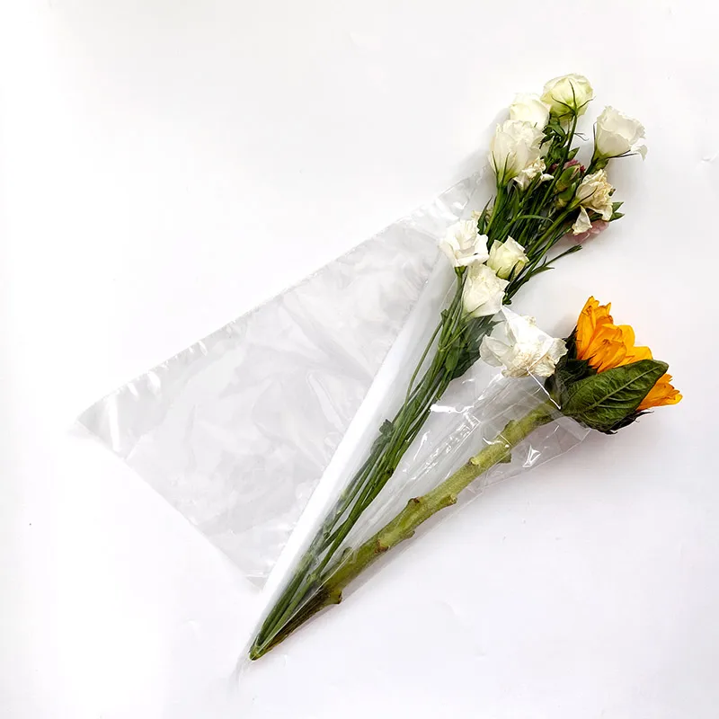 Custom clear opp pp cpp plastic transparent plant flower pot packaging sleeve