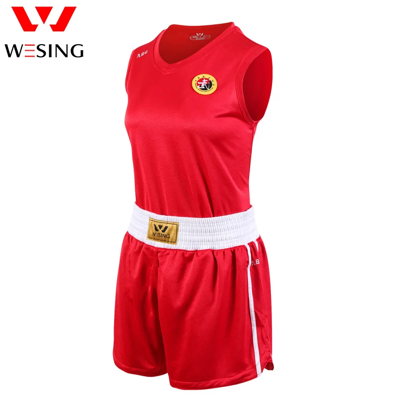 Wesing Custom Sanda Boxing Uniform Chinese Kick Boxing Martial Arts Wear Wushu Sanda Uniform