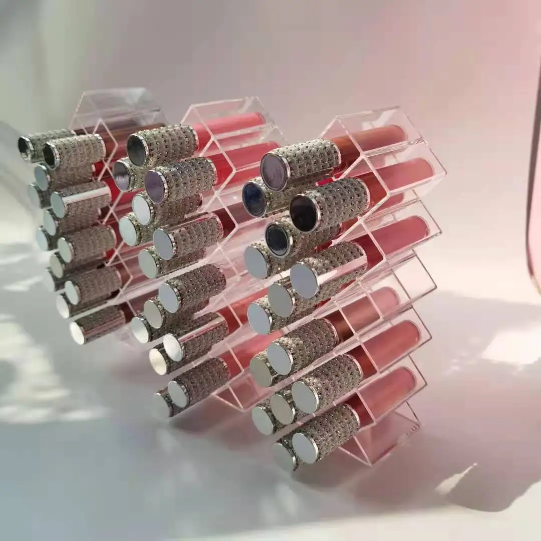 
2021 Wholesale Beauty Cosmetics Custom Logo Lip Gloss Set Long Lasting Matte Lipgloss 