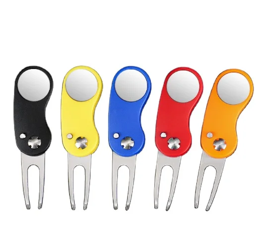 Wholesale Colorful Retractable Golf Divot Repair Tool with Ball Marker Premium Golf Products