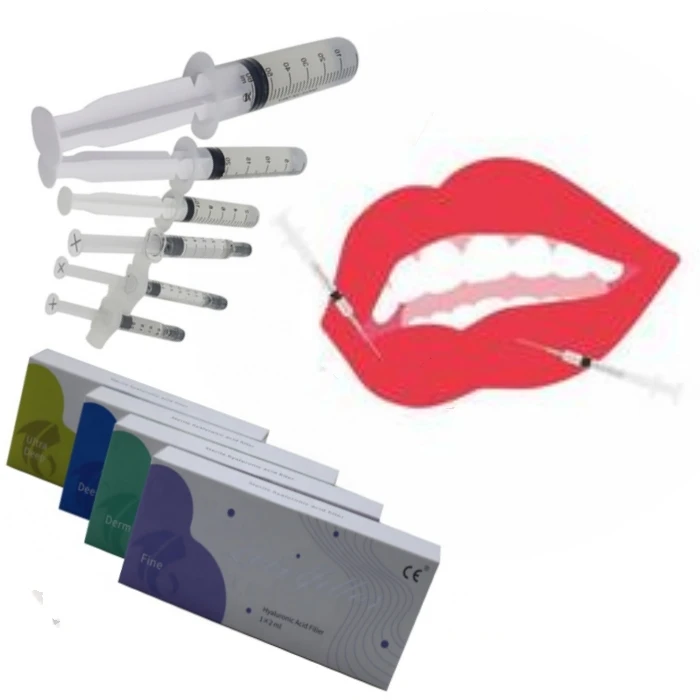Hyaluronic Acid Gel Injection Lip Filler Anti-wrinkle Cross Linked Ha Dermal Filler 1ml 2ml