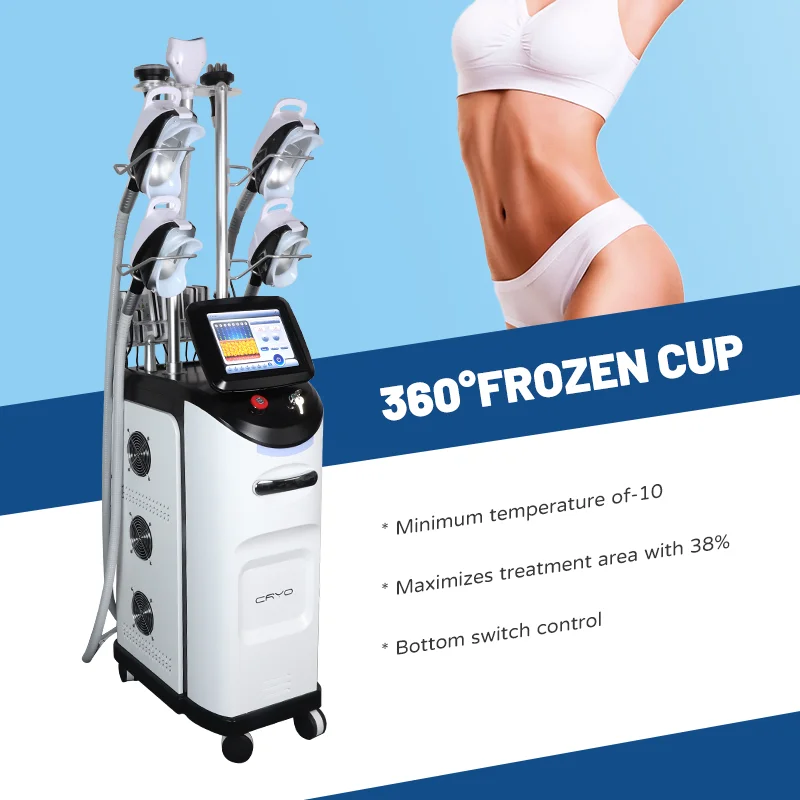 Cryo Slimming Machine Cryotherapy Machine Aesthetic Medicine 5 Handles Cryolipolisys Cool Cellulite 360 Cryolipolyse