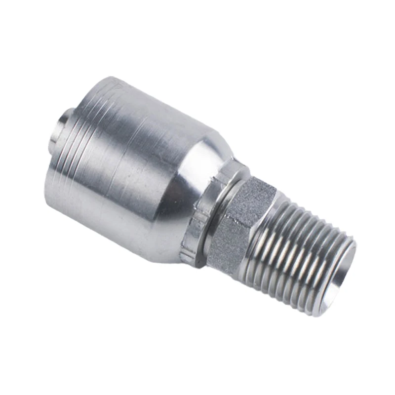 Carbon Stainless Steel Barb Hydraulic Hose Connectors Adapter Jic /Bspt/Npt /Metric/Orfs /Sae Hydraulic Crimp Hose Tube Fittings