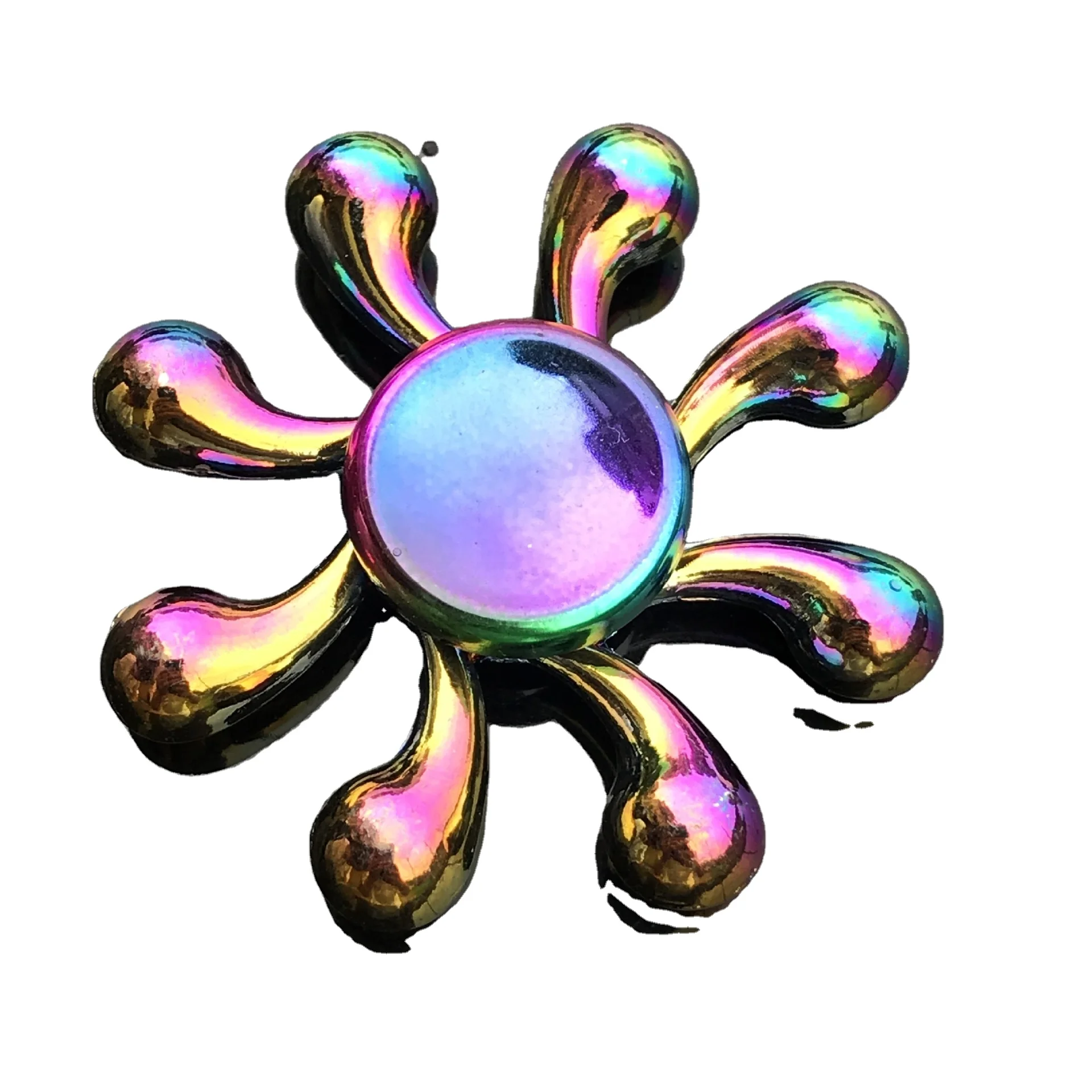 Ручной Спиннер из металлического сплава, фиджет-игрушка, металлический материал, стальной шар с ручным приводом, Новый красочный гироскоп