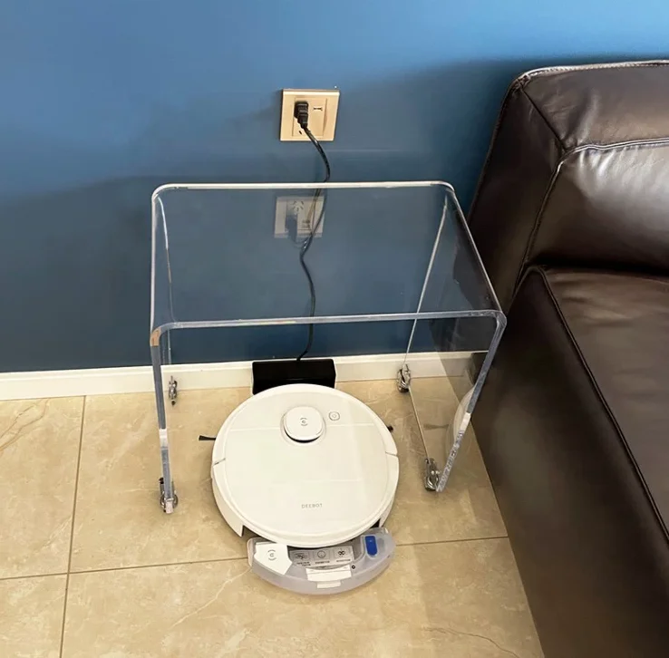Acrylic side table Cloud Whale companion storage cabinet Cobos N9 sweeping robot mobile cart storage rack