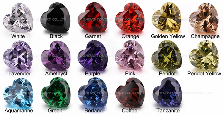 2024 Popular Pink  Cubic Zirconia Heart Shape CZ Stone for Jewelry Making