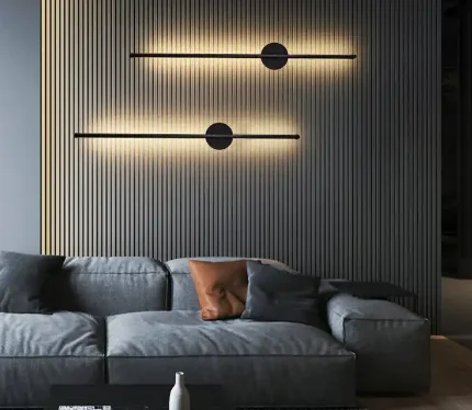 Modern Corridor Black Iron Interior Wall Lights Nordic House Villa Bedroom Led Wall Lamp