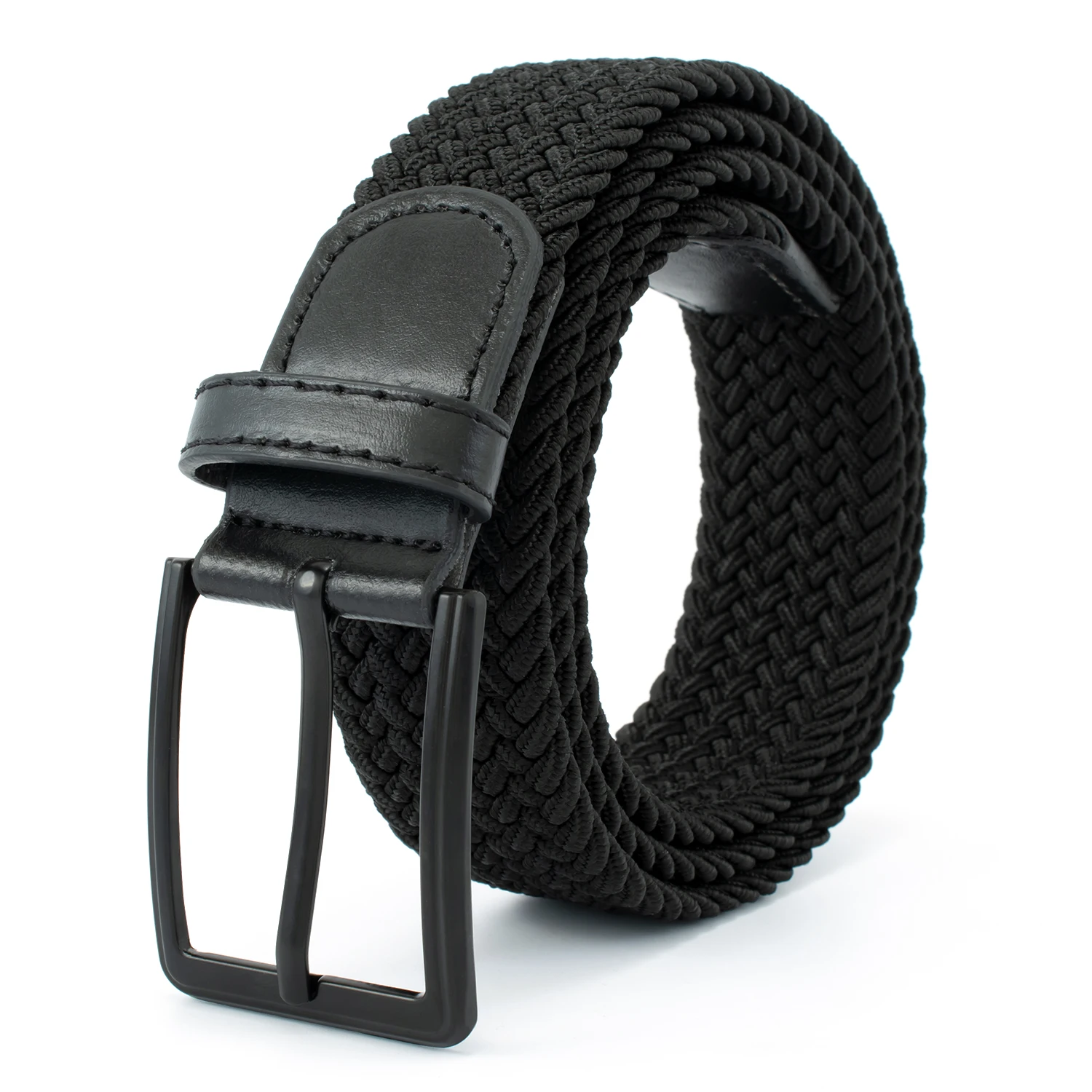 Fashion woven braided elastic stretch durable customized logo for men women fancy convenient ribbon fabric belts