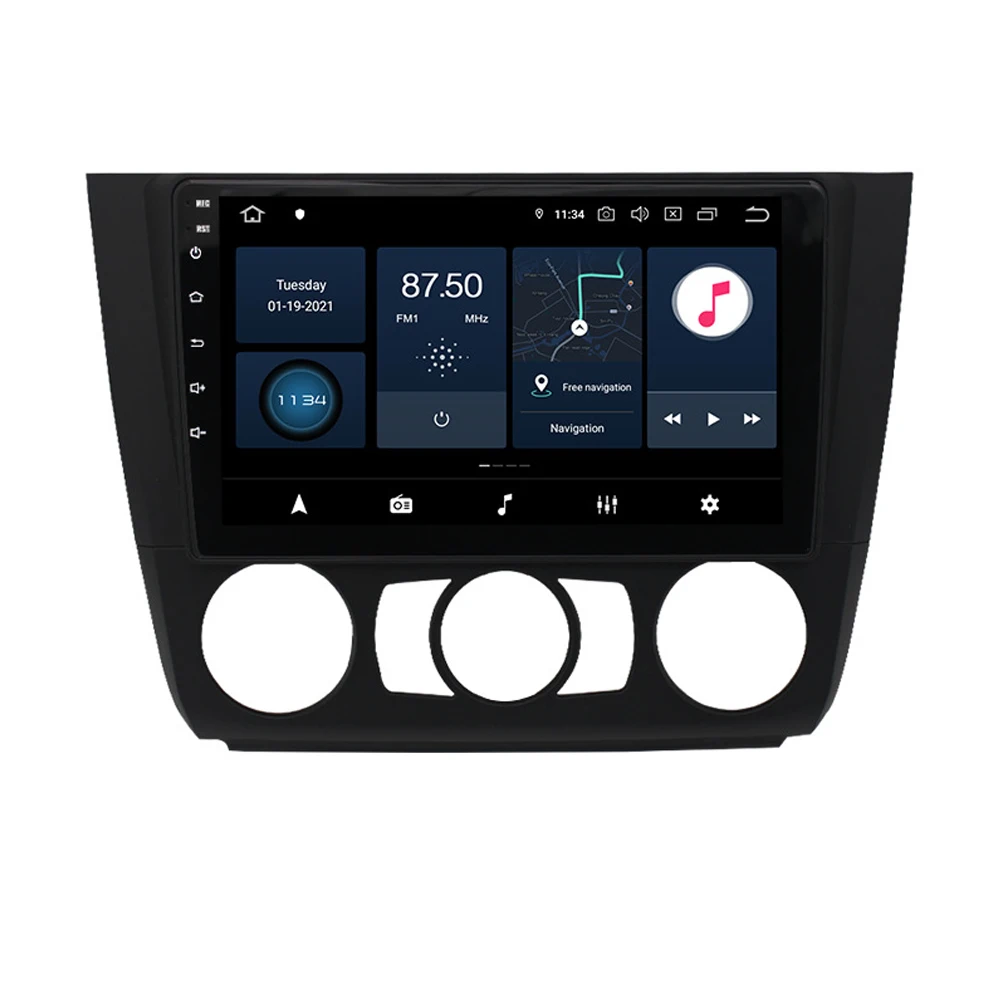 9 дюймов сенсорный экран умный автомобиль аудио плеер со встроенным CarPlay и RDS картинка в картинке GPS BT Wi-Fi пульт дистанционного управления для BMW 1 2008-2012