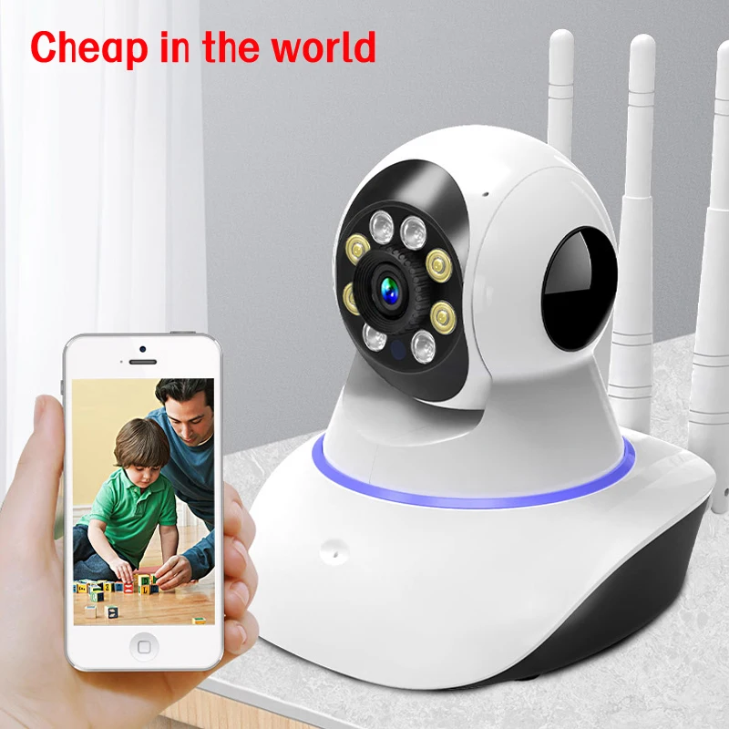 Hot Selling Smart Net Home Security 1080P V380 IP Camera Robot Baby Room CCTV Babi Camera De Surveillance 3 Antennas