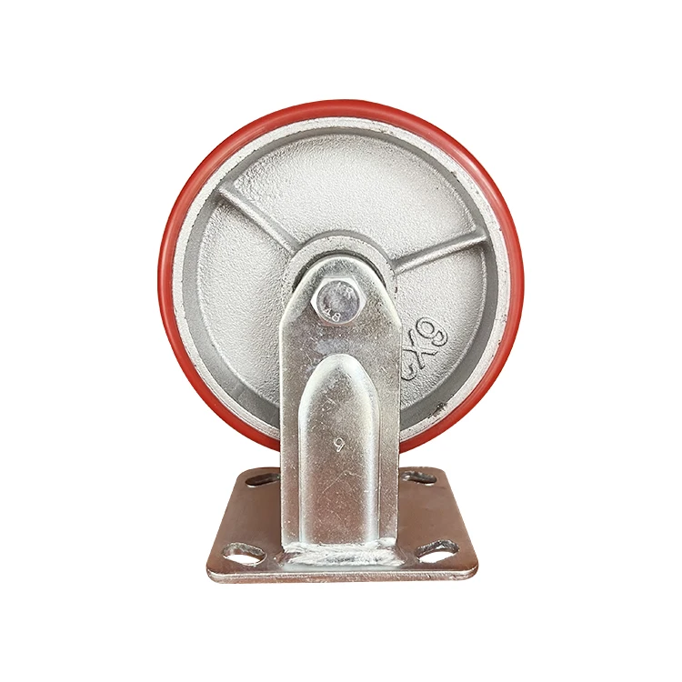 PVC Heavy Duty Rubber Castor Industrial Swivel Trolley 4 5 6 8 Inch Polyurethane Caster Wheel With Brake