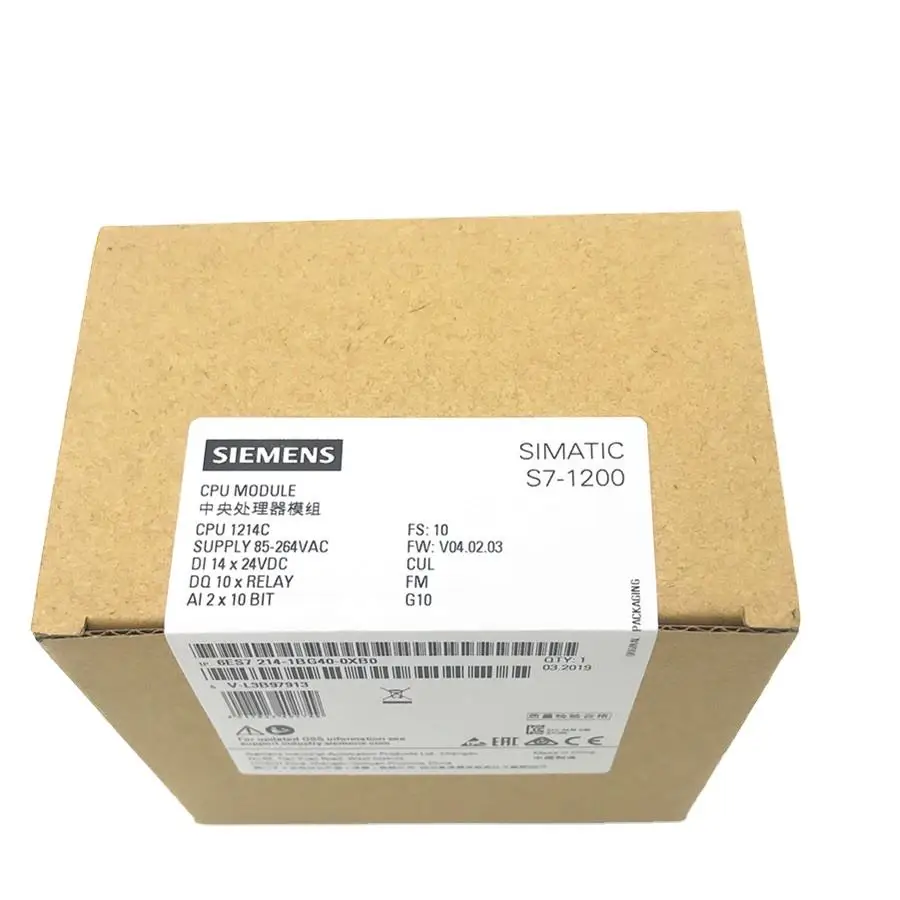 6ES7214-1BG40-0XB0 новый оригинальный ПЛК-модуль 6ES72141BG400XB0