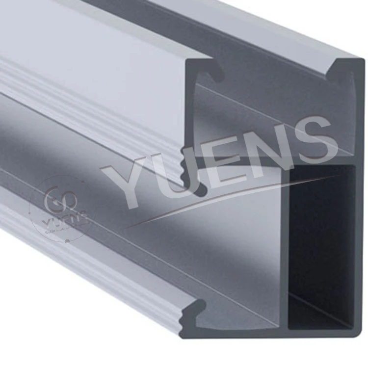 Yuens OEM 5 кВт 10 15 перила для солнечных панелей монтажный кронштейн металлическая крыша мини-рельс солнечный Алюминиевый рельс системы крепления на крышу