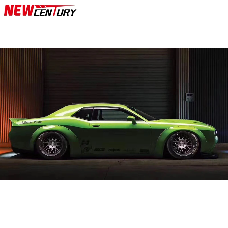 Widened wheel arch tail for Dodge Challenger LB performance style resin fiber material