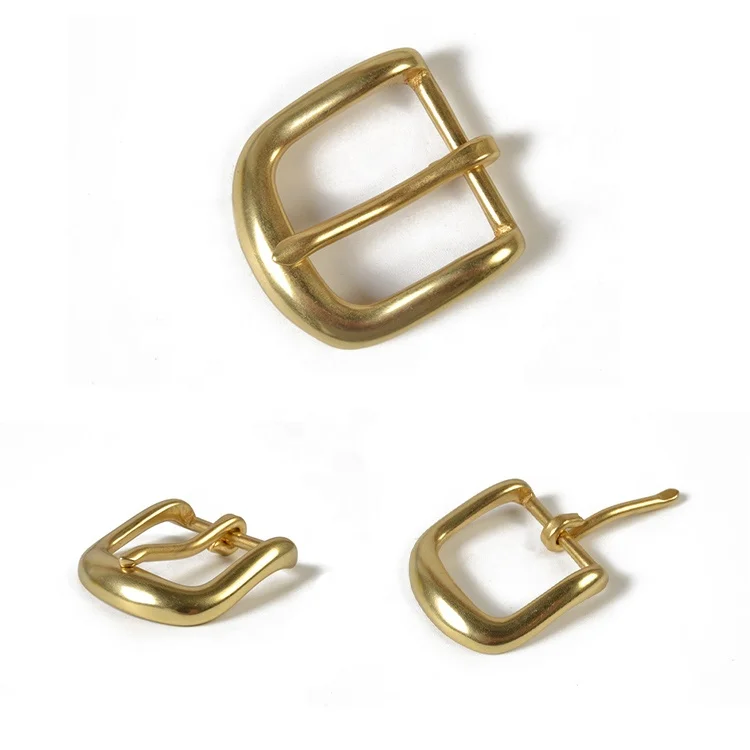 40mm Men Pure Brass Buckle for Belt Head Metal Copper Pin Buckles DIY Manual Craft Decoration 38-39mm Belts