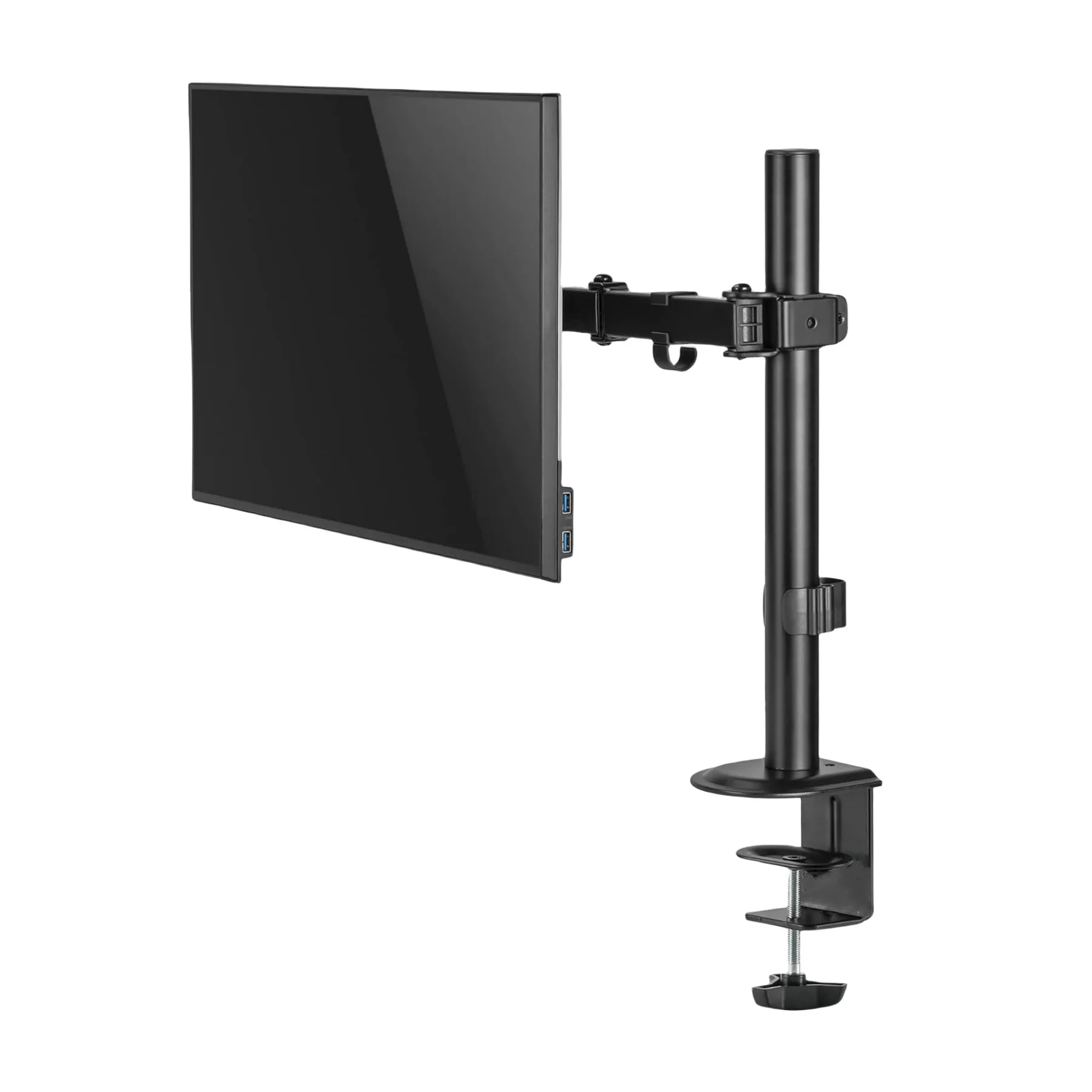 new Dual Use 12-17 inch Laptop Holder Gas Spring Arm +VESA Monitor Mount Head robot arm support  stand bracket