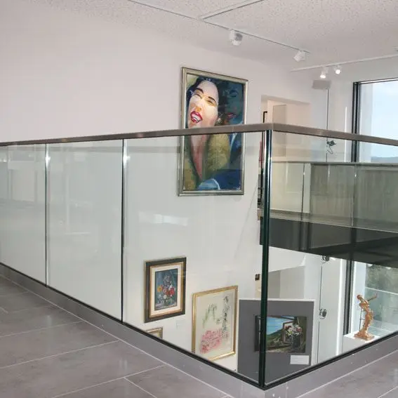 New Style Aluminum U Channel With Cladding Extrusion Profile Frameless Glass Balustrade