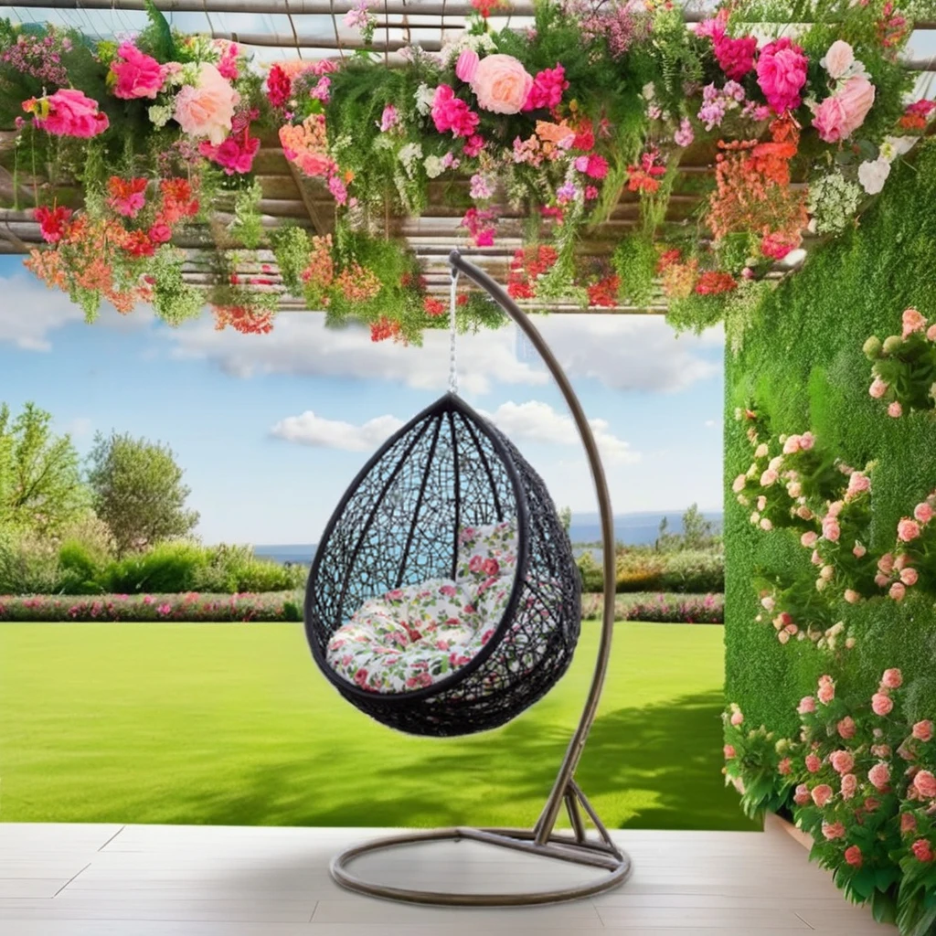 Modern garden outdoor furniture patio swing egg chair double seated garden outdoor Hanging