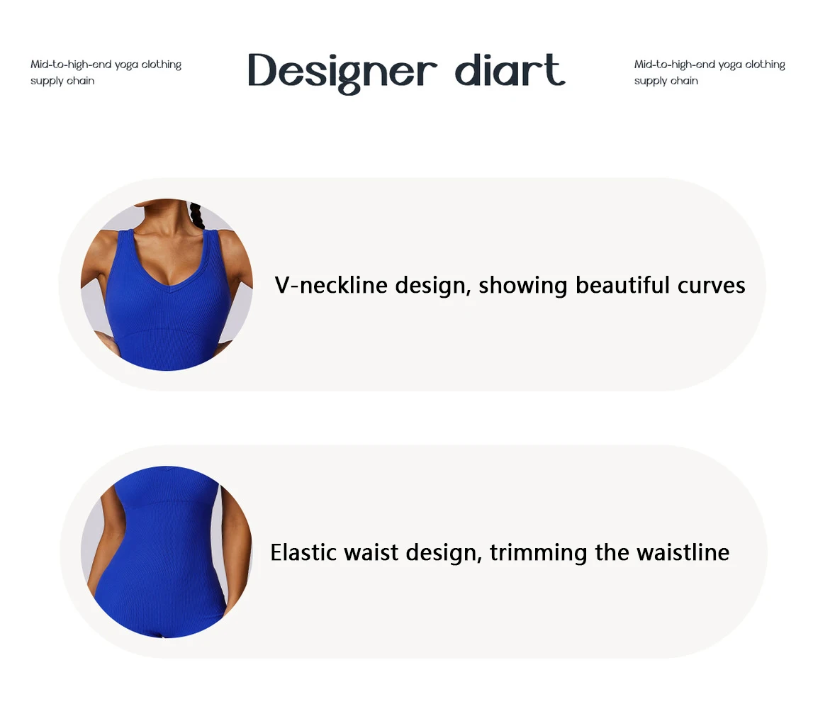 XW-CLT7577 Solid Color Fashion Gym Fitness Jumpsuits New Womens Yoga Jumpsuit Women Ribbed Jumpsuit