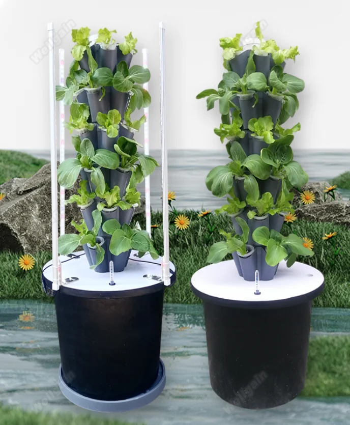 Led Light Vertical Tower For Greenhouse Indoor Hydroponic Tower Garden Hydroponic Growing System Vertical