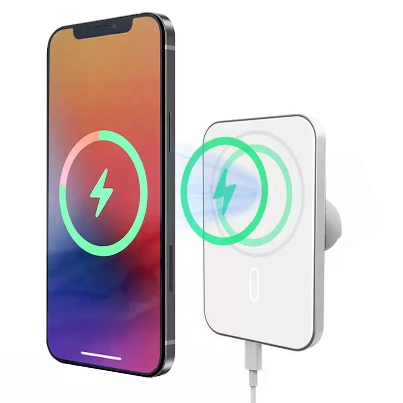15W car wireless charger Qi fast charging magnetic car vent mounting mobile phone bracket for iPhone 12 / Pro / mini / promax
