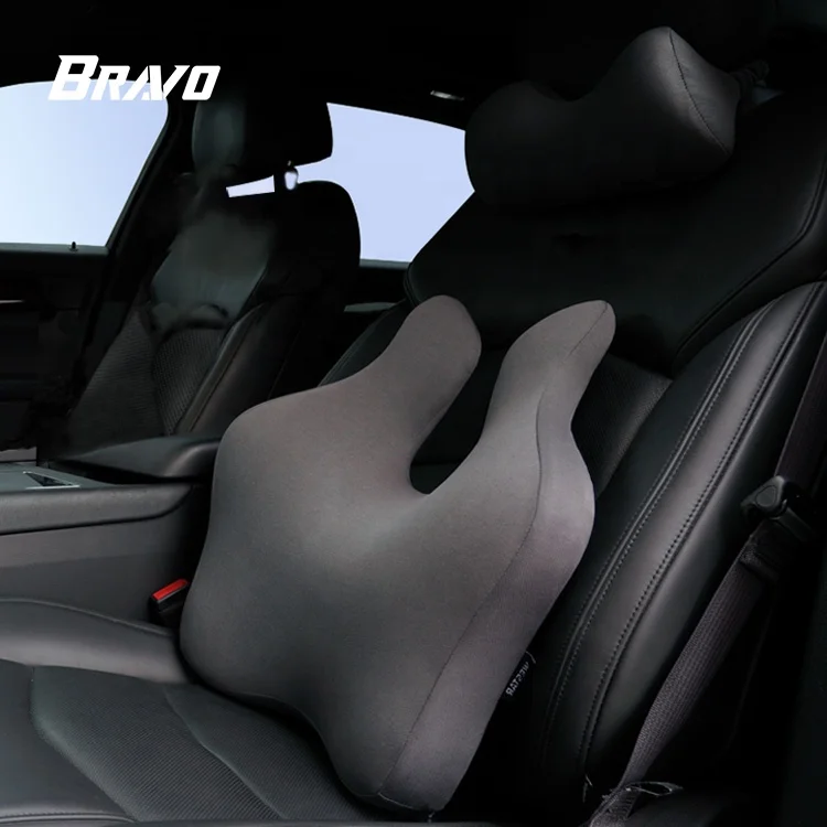 Car Neck Support Pillow Waist Breathable Seat Backrest Cushion Set for Driving Head Rest