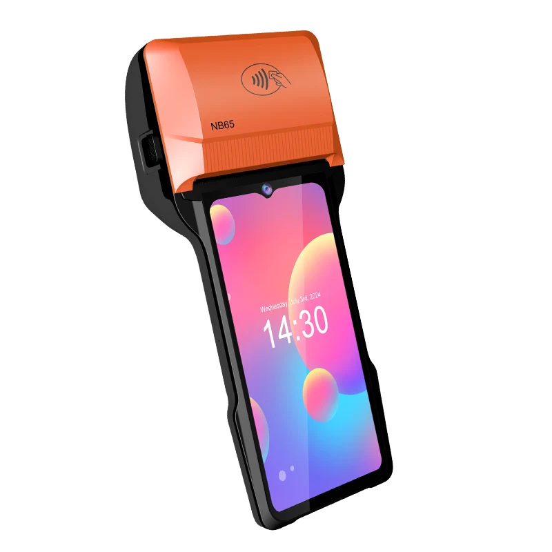 Noryox Nb65 3+32Gb Handheld Terminal 6.5 inch Android 14 Mobile Pos Terminal With 80mm Thermal Printer Gprs,2 Sim Card