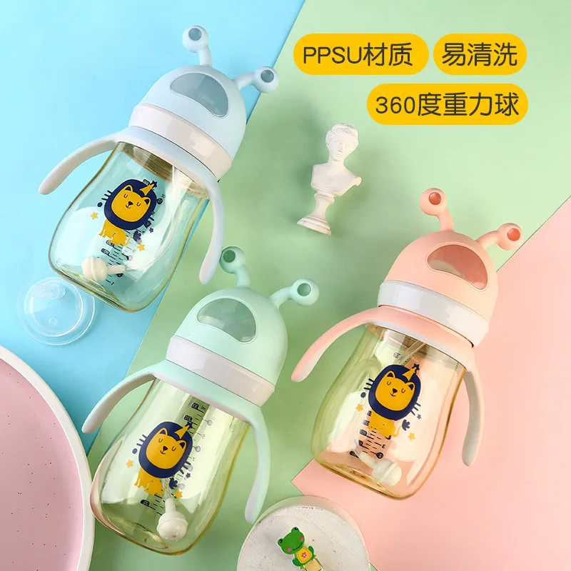 LOW MOQ OEM PPSU Baby Feeding Bottle Newborn Customization Baby Milk Bottle