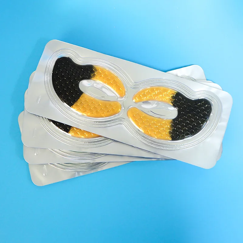 Factory custom two-color black gold eye mask collagen crystal eye hydrating repair eye care  mask