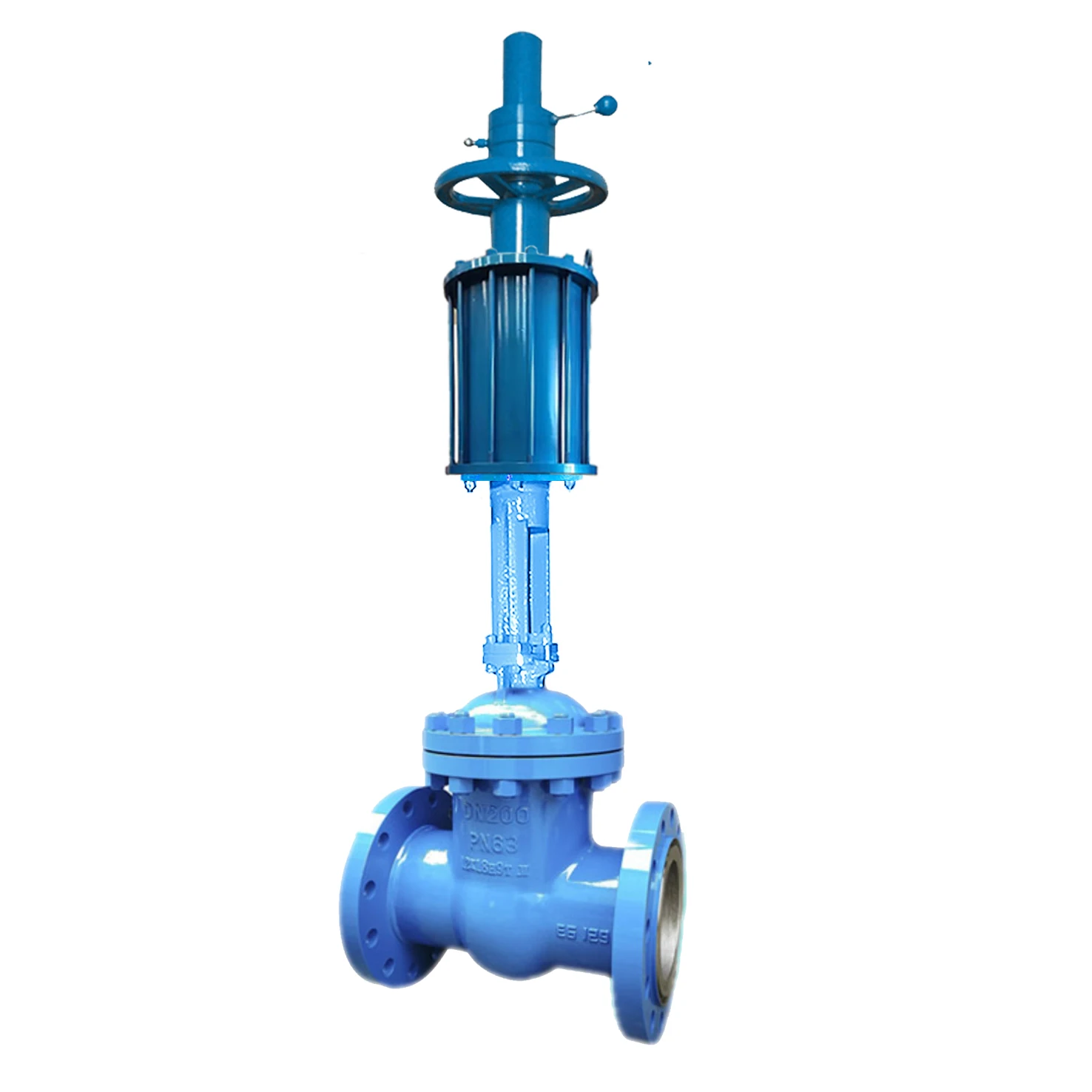Class300 Pneumatic Operated  Knife Gate Valve DN200 carbon steel Pneumatic actuator Air Control double flange Knife Gate Valve