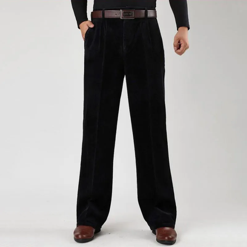 Custom Straight Leg Casual Winter High Waisted Cargo Men Corduroy Pants