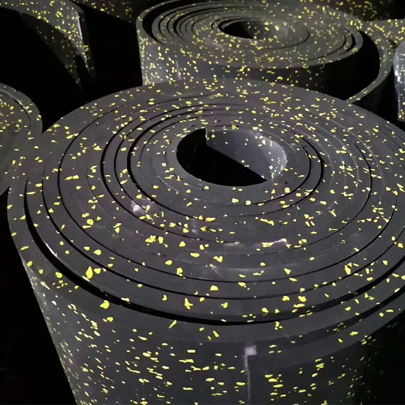 6MM 1/4 Inches Thickness Environmental Rubber Roll Sheet Flooring Home Commercial Gym Interlocking Rubber Tiles Mat