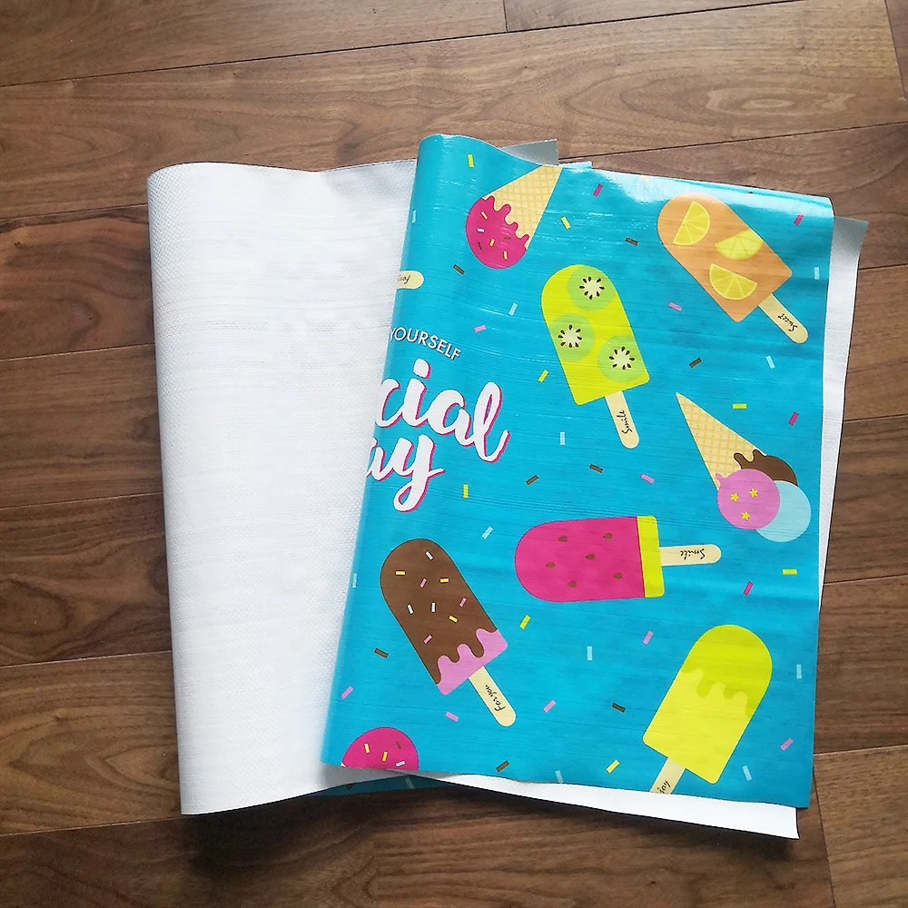 
60cmx90cm , 90x140cm, 90x180cm Plastic Outdoor Summer Colorful Leisure Sheet 