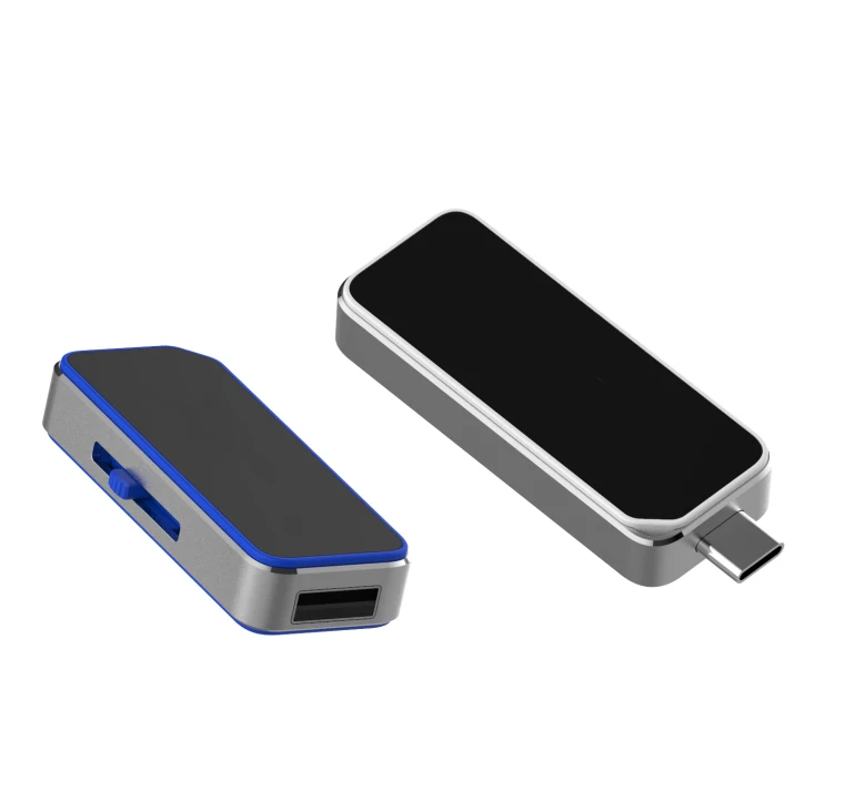 OEM Custom private mould light up logo metal type-c usb flash memory 8gb 16gb 32gb 64gb 128gb USB Flash Drive for Promotion