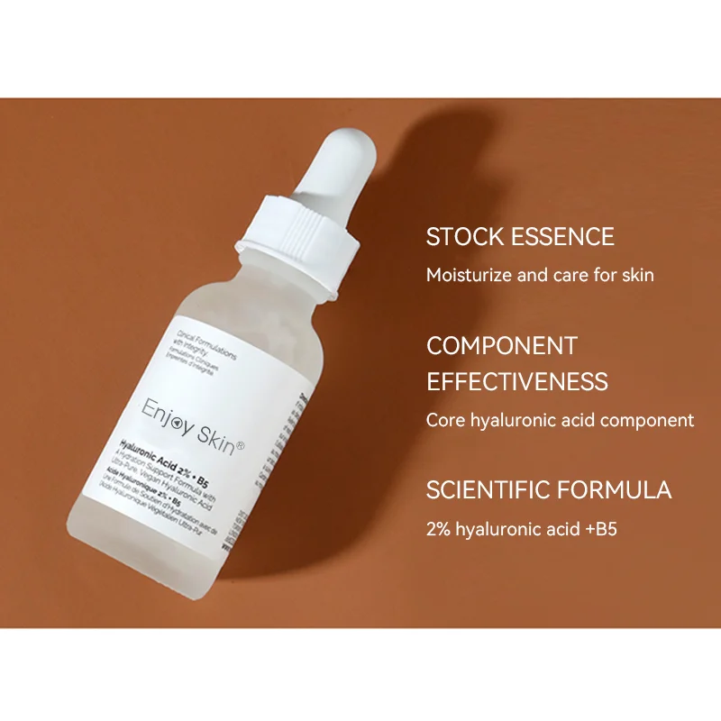 Enjoy Skin Private Label Hydrating Serum with Hyaluronic Acid Vitamin Moisturizing Whitening Face Serum that Soothes Dry Skin
