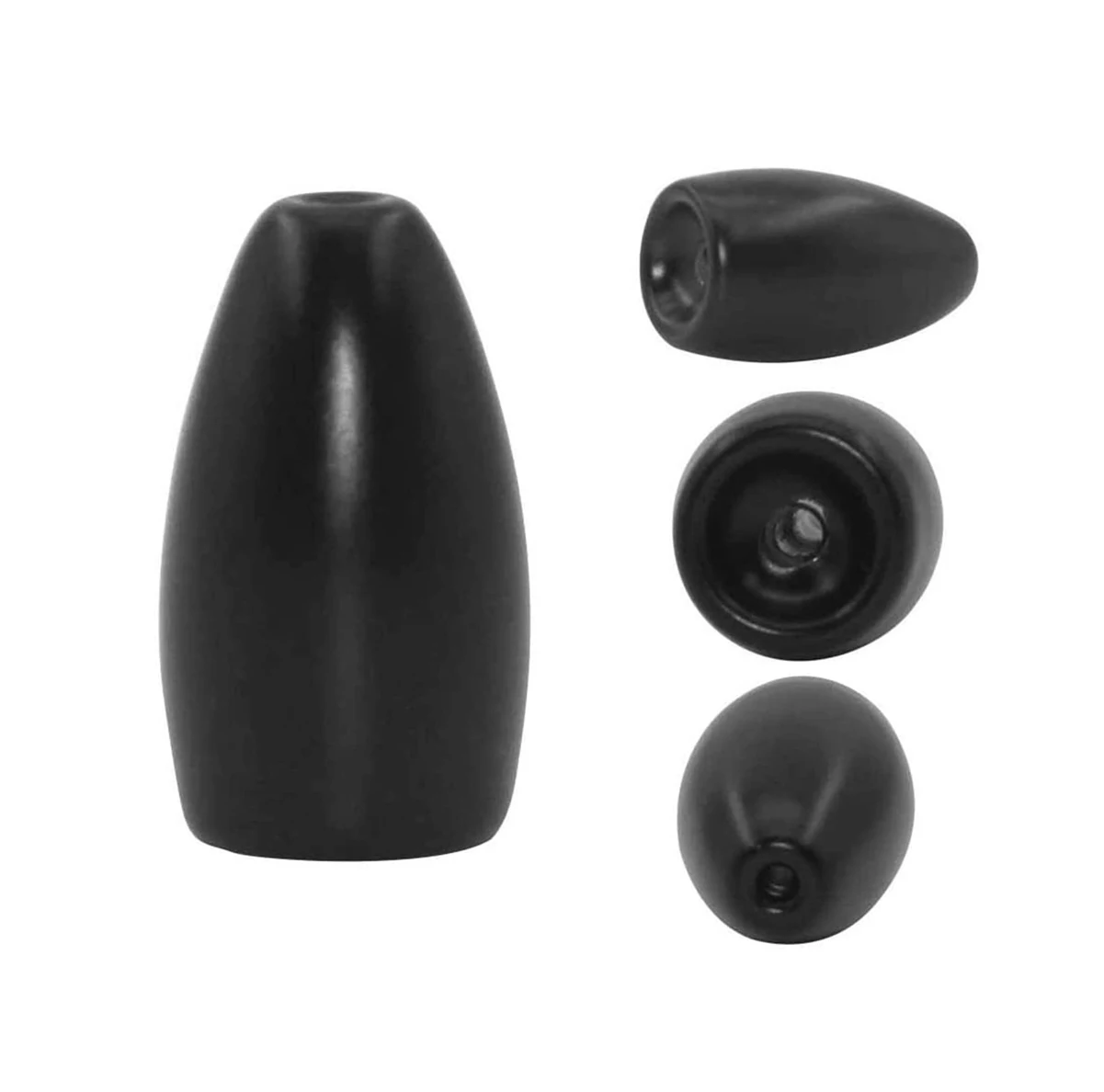 Factory direct Black Pure Tungsten sinker Bulleting shape casting sinkers Fishing weights Tungsten jigs fishing rigs accessories