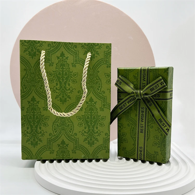 Customized cardboard drawer paper gift box with gift bag for perfume bottle