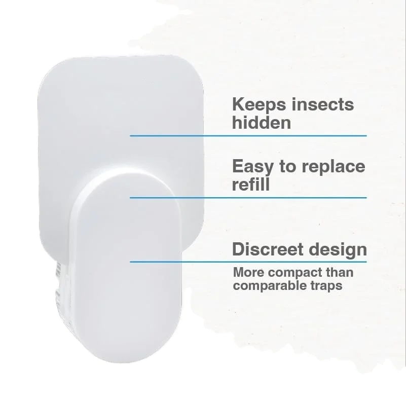 Zevo Flying Insect Trap Fly Trap Captures Houseflies Fruit Flies and Gnats (1 Plug-in Base + 1 Cartridge)