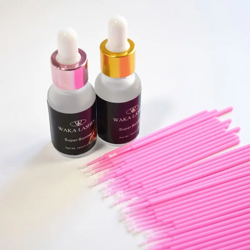 Super Bonder Top Clear Fast Drying Custom Private Label Accelerator Eyelash Extensions Lash Super Bonder Eyelash Glue