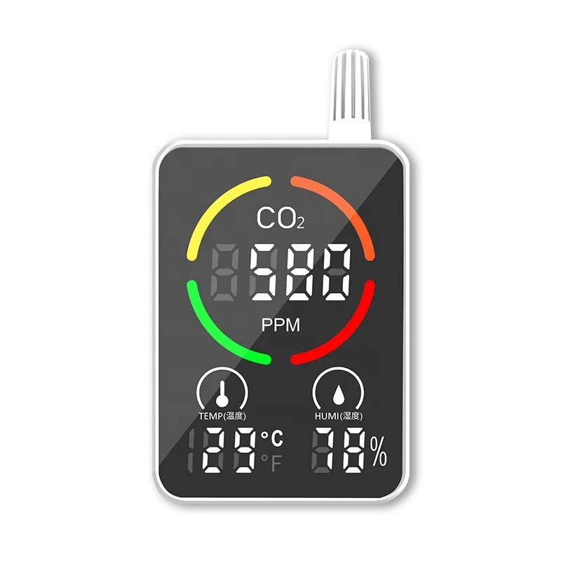 oem CO2 Detector Temperature and Humidity and Air Quality Monitor with Auto Alarm CO2 Monitor Gas Analyzer