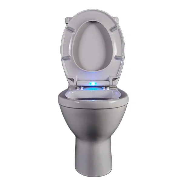 round shape soft close and urea material  non-noise  CE night light up LED   toilet seat