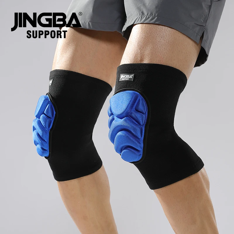 JINGBA Flexible Adult Knee Pads Thick EVA Foam for  for House Cleaning Construction Work Volleyball Football Dance Knee Sleeve